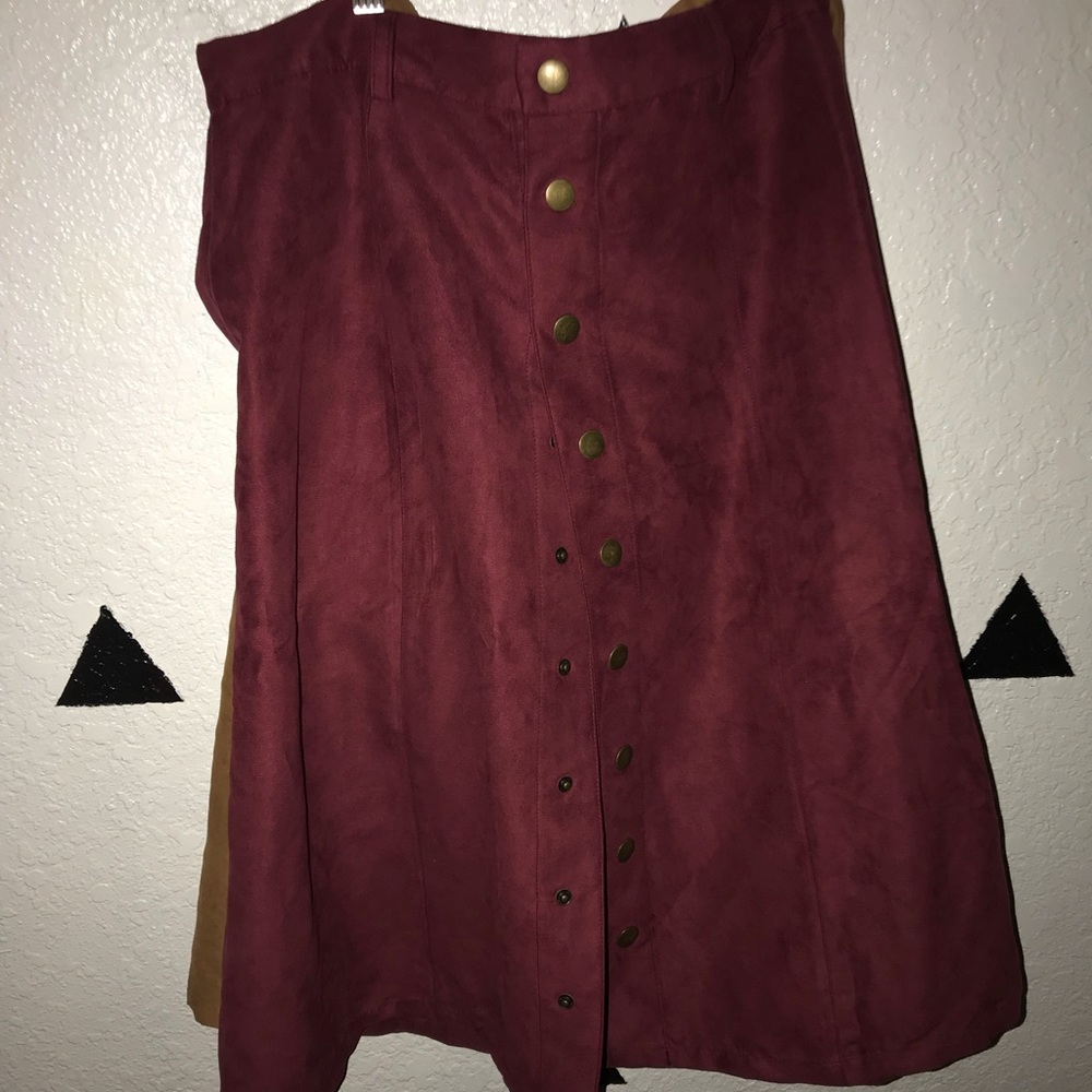 Suede skirts